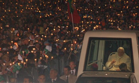 Chegada do Papa ao Santuário de Fátima
