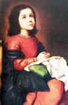 A Virgem Menina rezando - Francisco de Zurbarán (Séc. XVII), Museu Ermitage, São Petersburgo (Rússia)