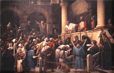Jesus sendo condenado
