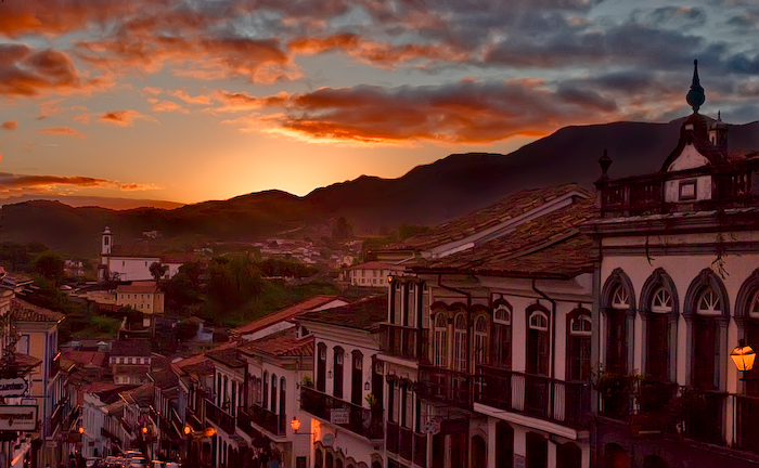 Uma visão privilegiada da cidade de Ouro Preto em MG