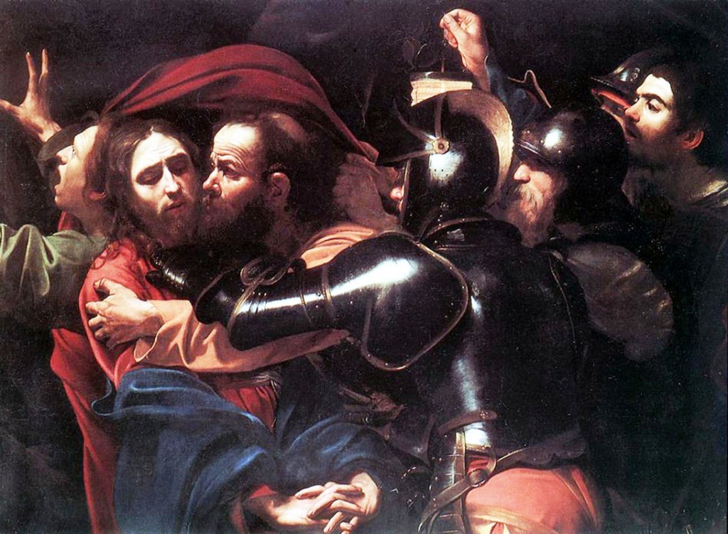 O beijo de Judas em Nosso Senhor, ato de traição do apóstolo para com o Mestre.