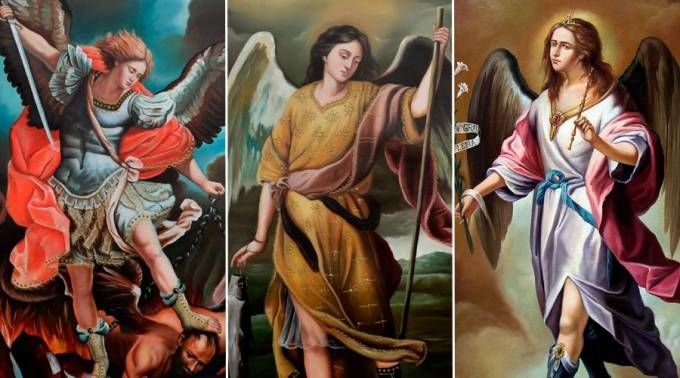 Três Santos Arcanjos: São Miguel, São Gabriel e São Rafael.