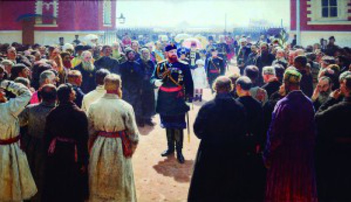 Czar Alexandre III recebendo os Russo