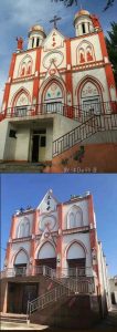 Antes e depois de Igreja profanada na China