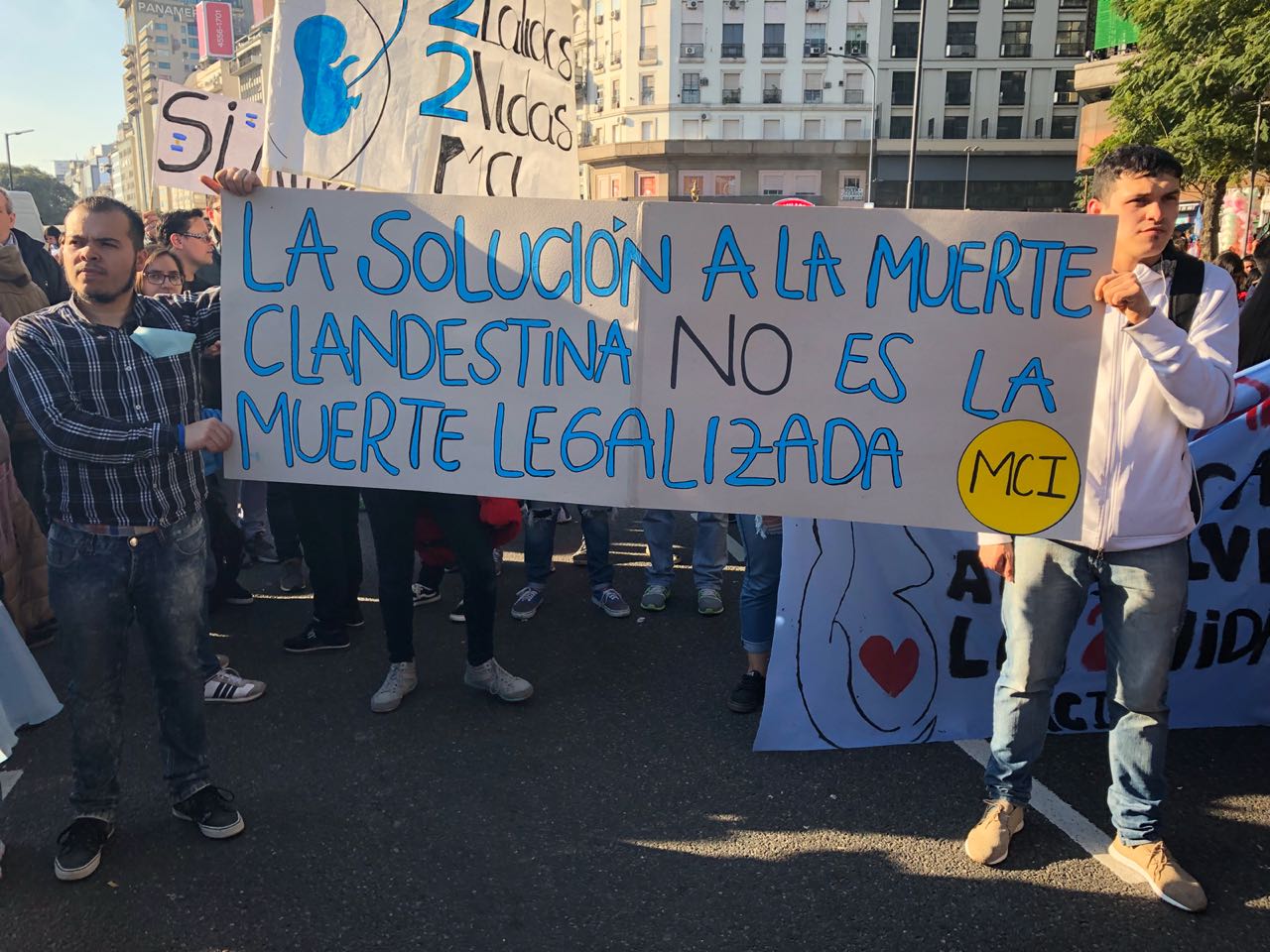 Grupo em defesa na vida na Argentina, contra aborto
