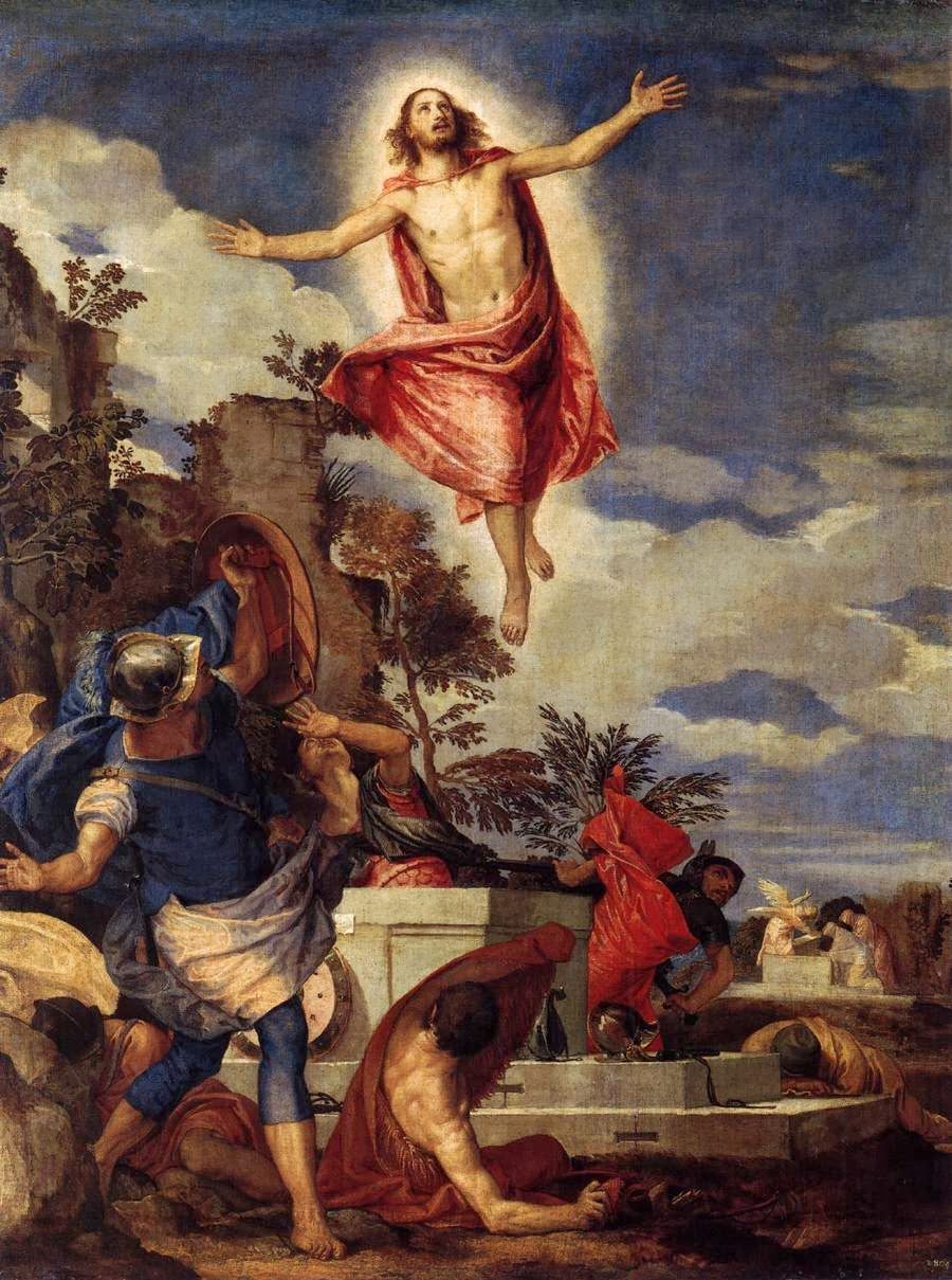 Ressurreição de Jesus Cristo no último dia do Tríduo Pascal. Paolo Veronese.