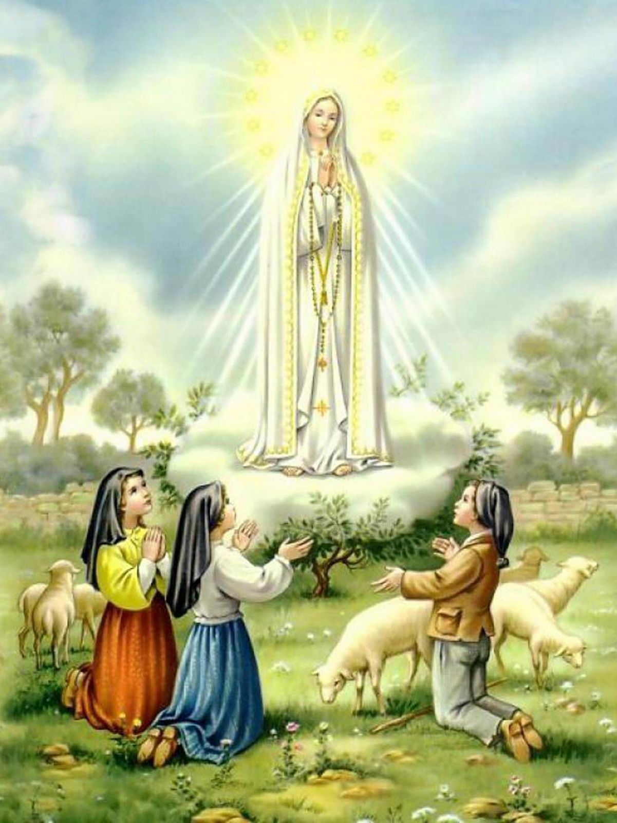 Iconografia da Primeira Aparição de Nossa Senhora em Fátima!