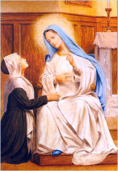 Santa-Catarina-Labouré e Nossa Senhora 1