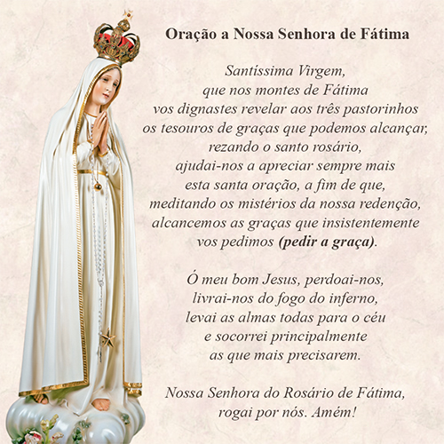 Oração a Nossa Senhora do Rosário de Fátima