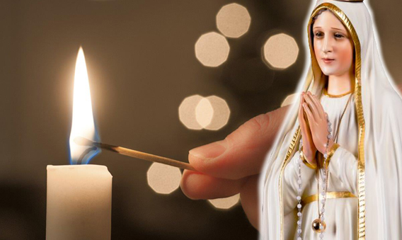 Vela e Nossa Senhora de Fátima