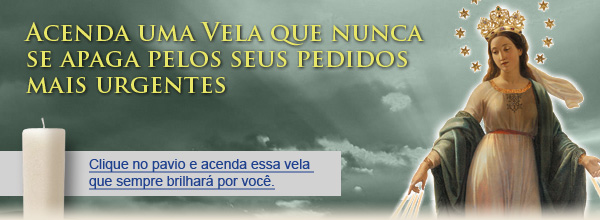 Vela da Medalha Milagrosa no texto sobre 1 Milhão de Ave Marias pelo Brasil - Participe desta corrente de orações!