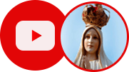 Imagem de Nossa Senhora e do Logo do Youtube 