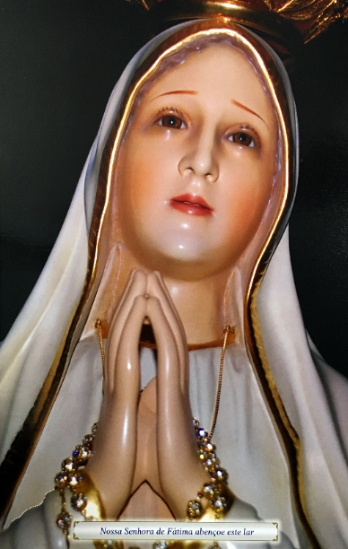 Estampa de Nossa Senhora de Fátima no texto Mês de Maria: Estampa de Nossa Senhora de Fátima - Grátis!