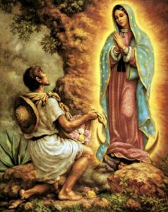 Nossa Senhora de Guadalupe aparecendo ao Indio São Juan Diego
