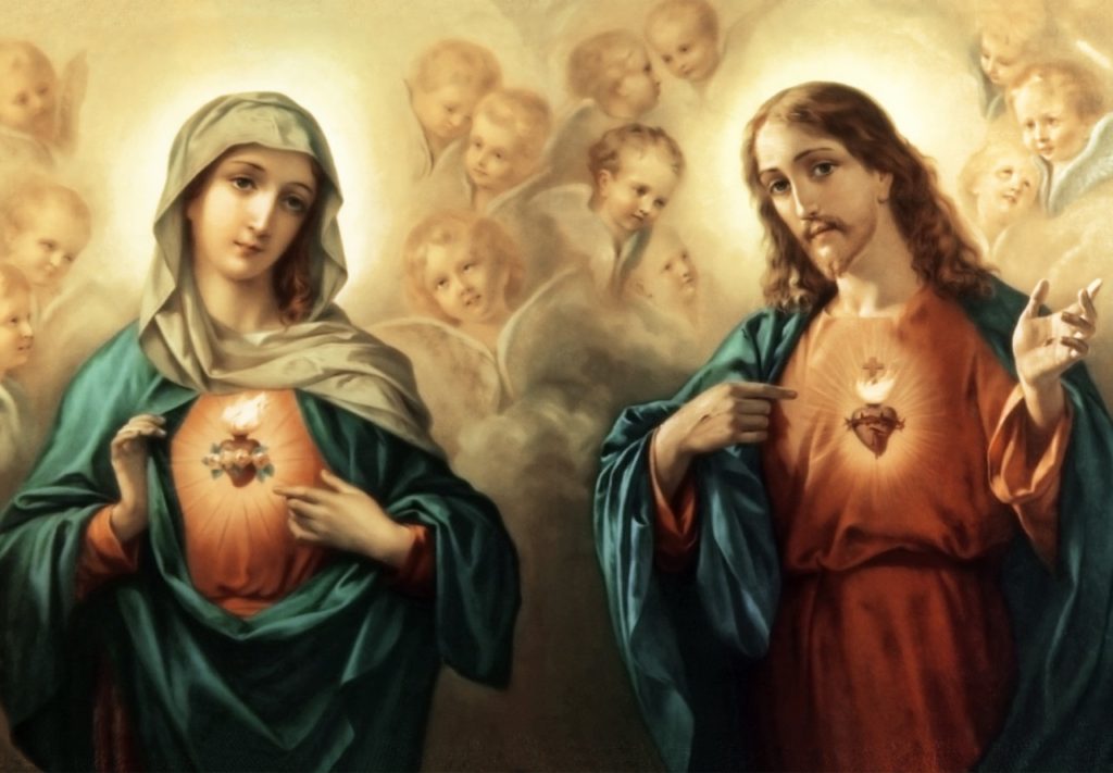 Coração de Jesus e o Imaculado Coração de Maria
